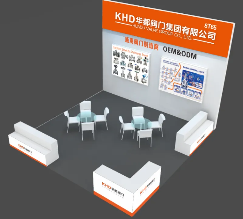 Onde encontrar o Huadu Valve Group (KHD) em outubro de 2026? Feira Internacional de Válvulas de Zhejiang, estande 8T65