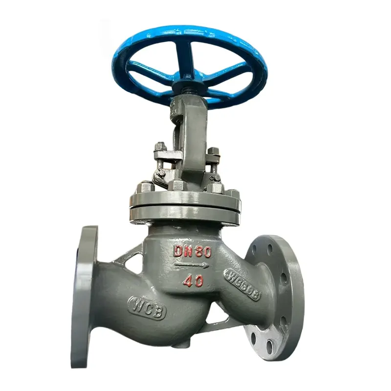 Válvula globo com flange padrão nacional de aço carbono